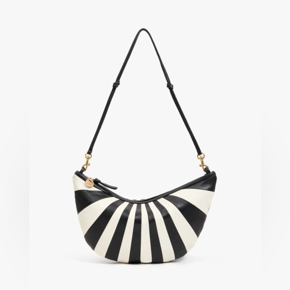 Clare V. Lune Bag Black Cream Sunburst NEW NWT